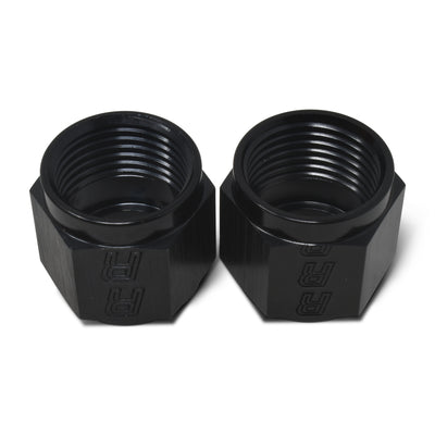 Pair -6AN To 3/8in Tube Nut Adapter Fitting <br> -6 AN Tube Nuts 3/8in diameter