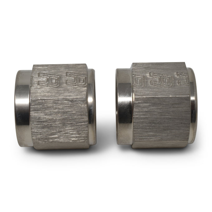 Pair -8AN To 1/2in Tube Nut Adapter Fitting <br> -8 AN Tube Nuts 1/2in diameter