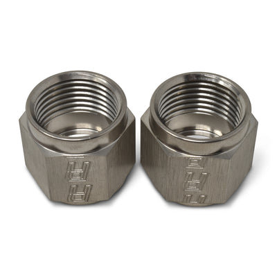 Pair -8AN To 1/2in Tube Nut Adapter Fitting <br> -8 AN Tube Nuts 1/2in diameter