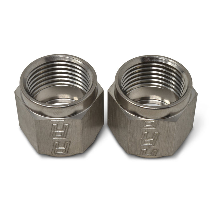 Pair -8AN To 1/2in Tube Nut Adapter Fitting <br> -8 AN Tube Nuts 1/2in diameter