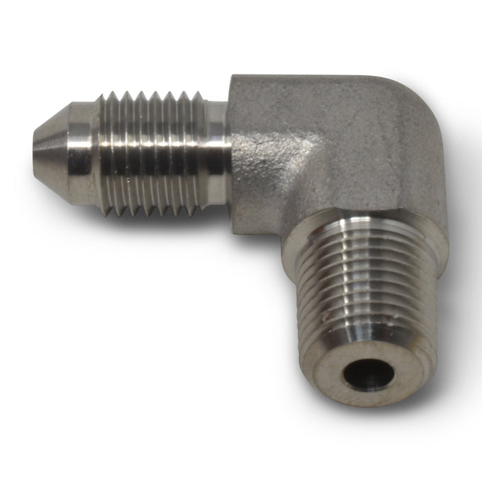 90 Degree Adapter Fitting <br> 3 AN to 1/8in 90 Degree Flare