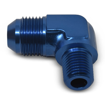 -6AN x 3/8 in NPT 90 Degree Adapter Fitting <br> Fitting Size: -6 AN x 3/8 in NPT