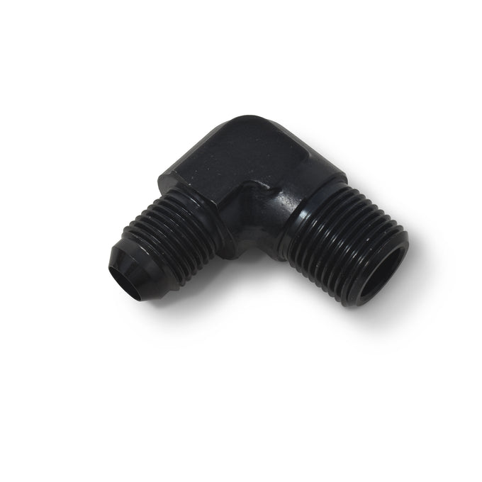 -6AN x 1/8 in NPT 90 Degree Adapter Fitting <br> Fitting Size: -6 AN x 1/8 in NPT