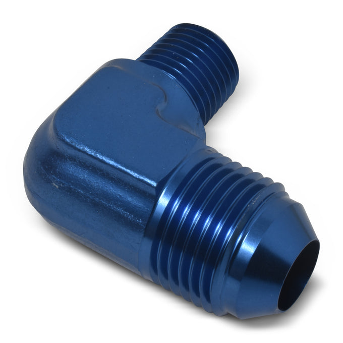 -8AN x 3/8 in NPT 90 Degree Adapter Fitting <br> Fitting Size: -8 AN x 3/8 in NPT