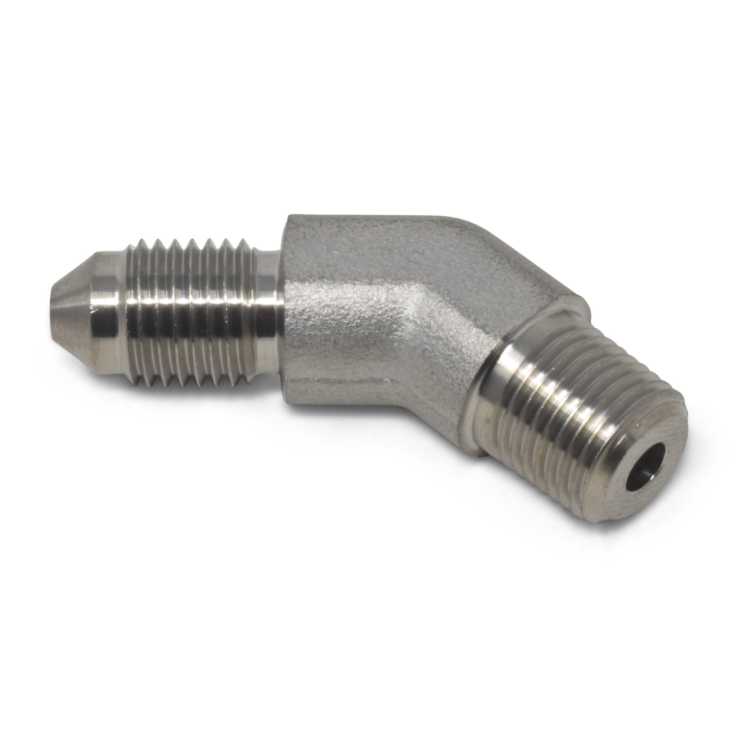 90 Degree Adapter Fitting <br> -3 AN to 1/8in 45 Degree Flare