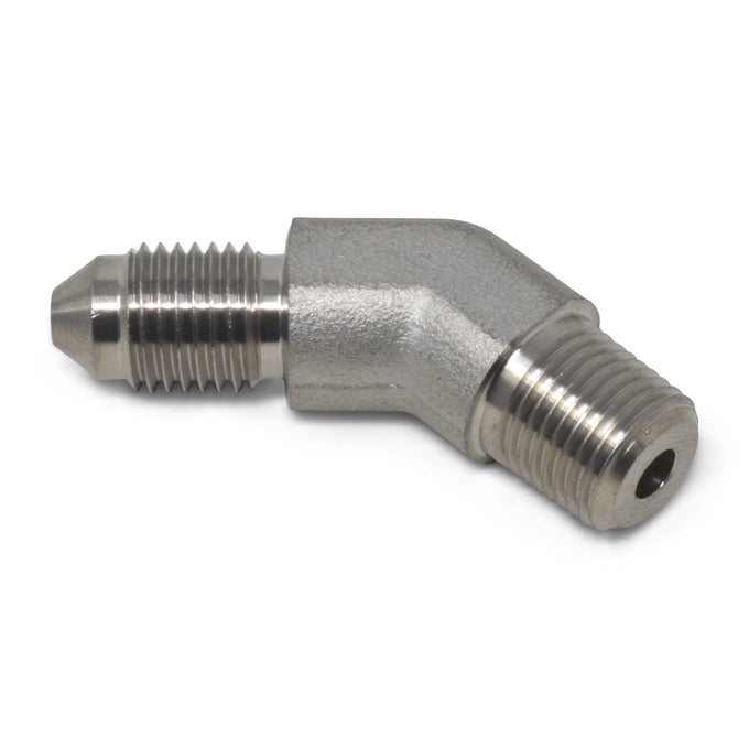 90 Degree Adapter Fitting <br> -3 AN to 1/8in 45 Degree Flare
