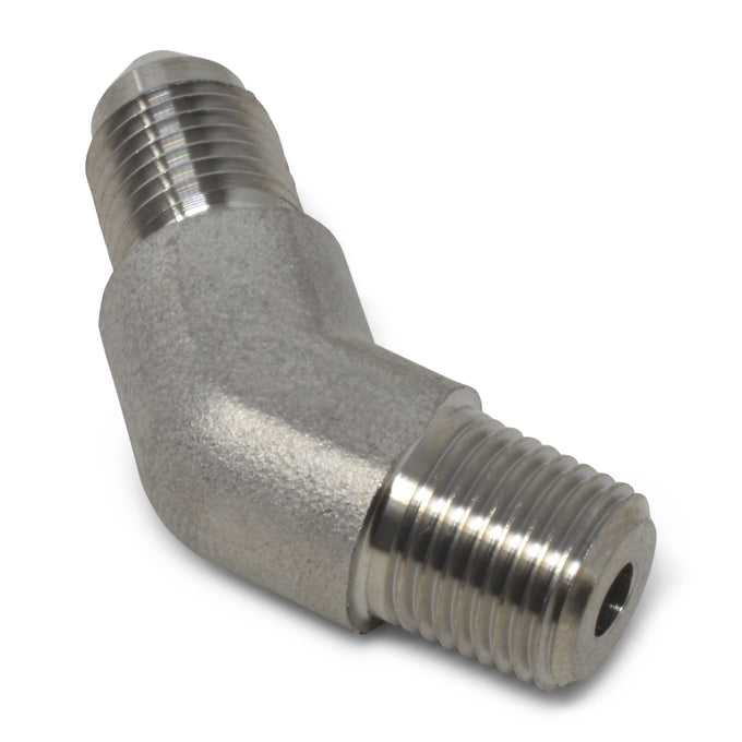 90 Degree Adapter Fitting <br> -3 AN to 1/8in 45 Degree Flare