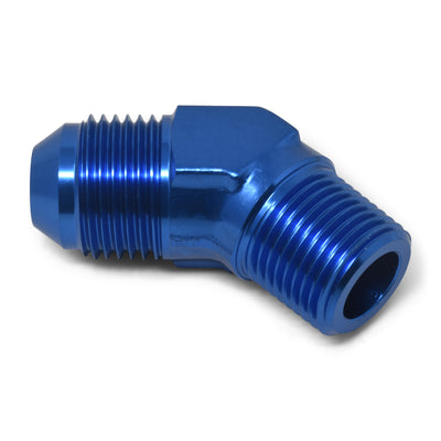 -4AN x 1/8 in NPT 45 Degree Adapter <br> Fitting Size: -4 AN x 1/8 in NPT
