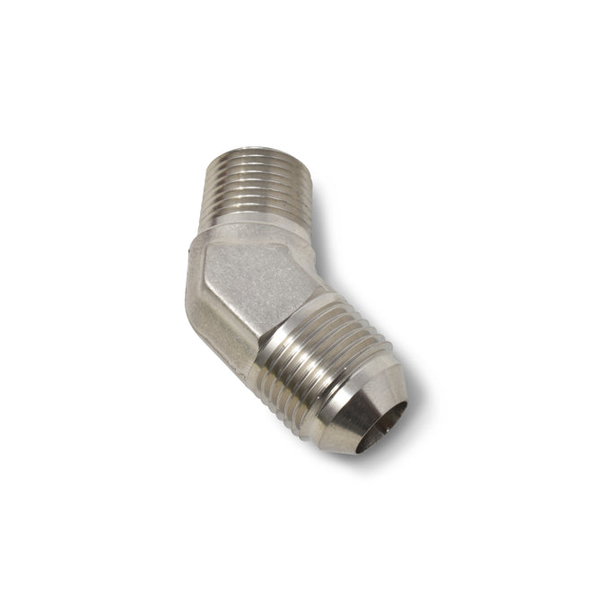 -4AN x 1/8 in NPT 45 Degree Adapter <br> Fitting Size: -4 AN x 1/8 in NPT