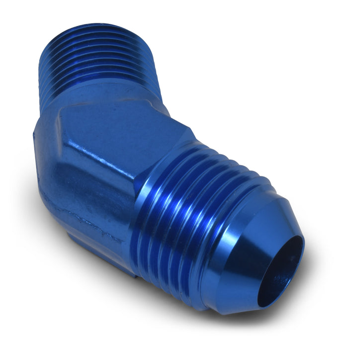 -8AN x 3/8 in NPT 45 Degree Adapter <br> Fitting Size: -8 AN x 3/8 in NPT