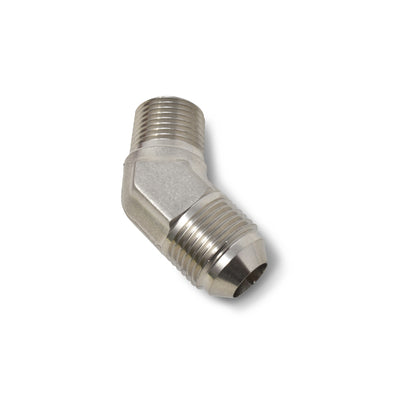-8AN x 3/8 in NPT 45 Degree Adapter <br> Fitting Size: -8 AN x 3/8 in NPT