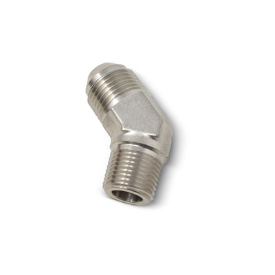 -10AN x 1/2 in NPT 45 Degree Adapter <br> Fitting Size: -10 AN x 1/2 in NPT