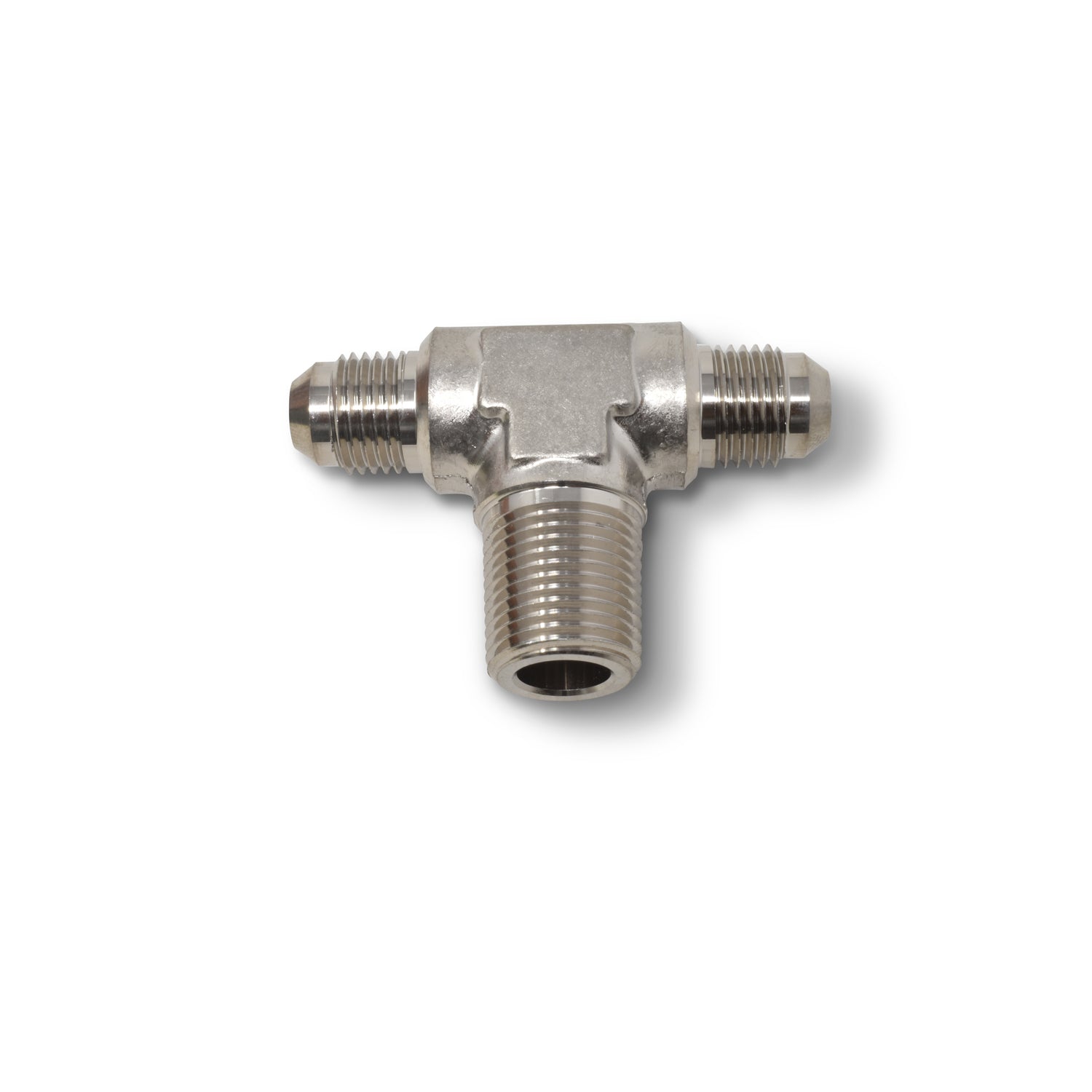 -3AN x 1/8 in NPT T Tee Adapter Fitting <br> Fitting Size: -3 AN x 1/8 in NPT