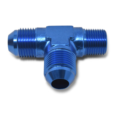 -8AN x 3/8 in NPT T Tee Adapter Fitting <br> Fitting Size: -8 AN x 3/8 in NPT