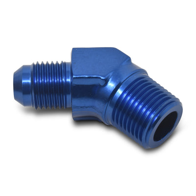 -6AN x 3/8 in NPT 45 Degree Adapter <br> Fitting Size: -6 AN x 3/8 in NPT