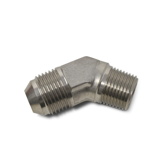 -6AN x 3/8in NPT 45 Degree Adapter <br> Fitting Size: -6 AN x 3/8in NPT