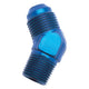 -8AN x 1/2 in NPT 45 Degree Adapter <br> Fitting Size: -8 AN x 1/2 in NPT