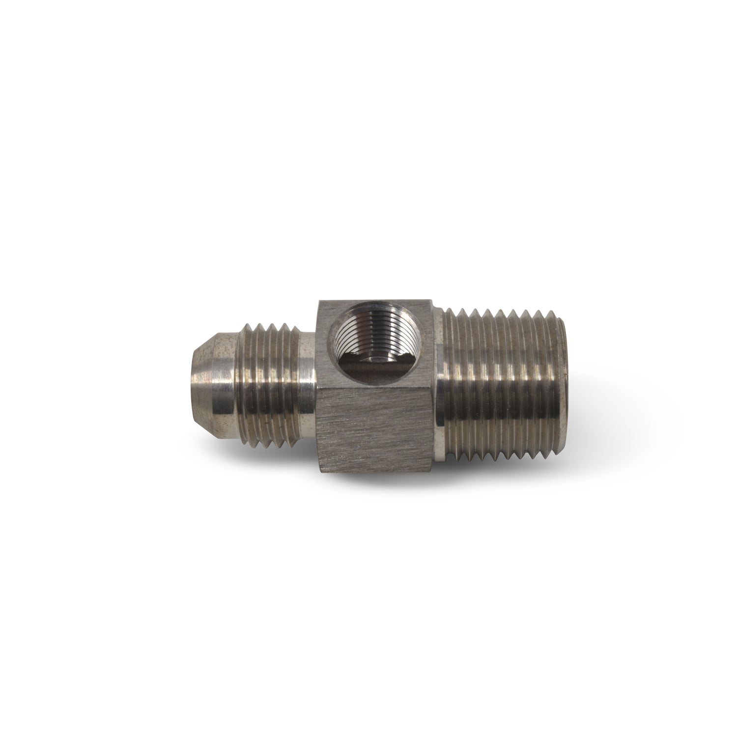 -6AN x 3/8 in NPT Straight Fuel Psi Adapter <br> Fitting Size: -6 AN x 3/8 in NPT