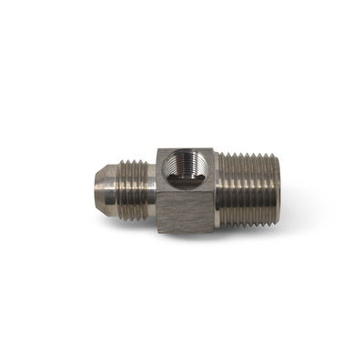 -6AN x 3/8 in NPT Straight Fuel Psi Adapter <br> Fitting Size: -6 AN x 3/8 in NPT