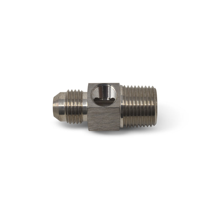 -6AN x 3/8 in NPT Straight Fuel Psi Adapter <br> Fitting Size: -6 AN x 3/8 in NPT