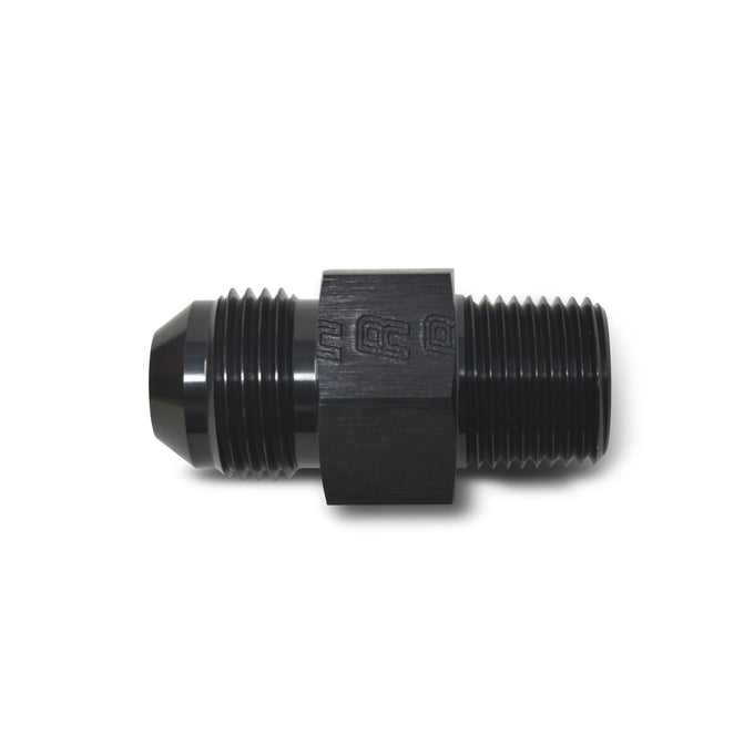 -6AN, 3/8 in NPT Straight Fuel Psi Adapter <br> Fitting Size: -6 AN, 3/8 in NPT