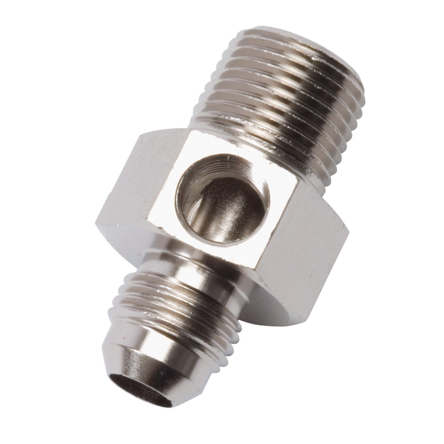 -8AN x 3/8 in NPT Straight Fuel Psi Adapter <br> Fitting Size: -8 AN x 3/8 in NPT