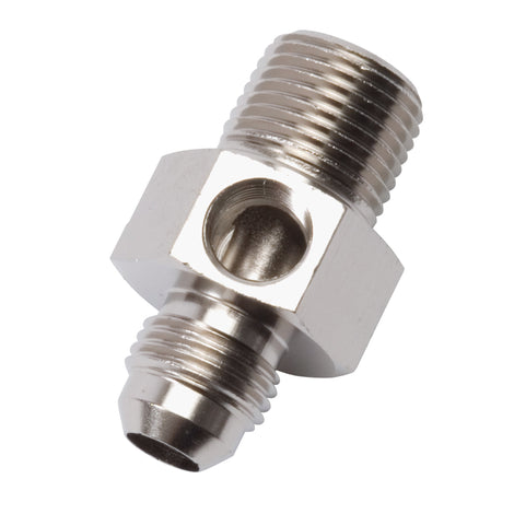 -8AN x 3/8 in NPT Straight Fuel Psi Adapter <br> Fitting Size: -8 AN x 3/8 in NPT
