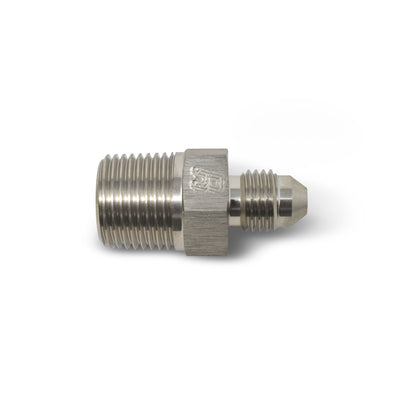 -6AN x 1/2 in NPT Straight Adapter <br> Fitting Size: -6 AN x 1/2 in NPT