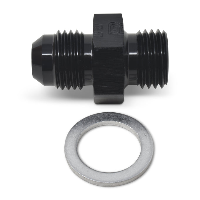 -6AN, 12mm x 1.5 Straight Adapter Fitting <br> Fitting Size: -6 AN, 12mm x 1.5