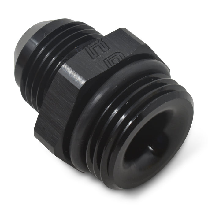 -6AN to -8AN Radius Port Adapter <br> Fitting Size: -6 AN Flared Male x -8 AN Port Male