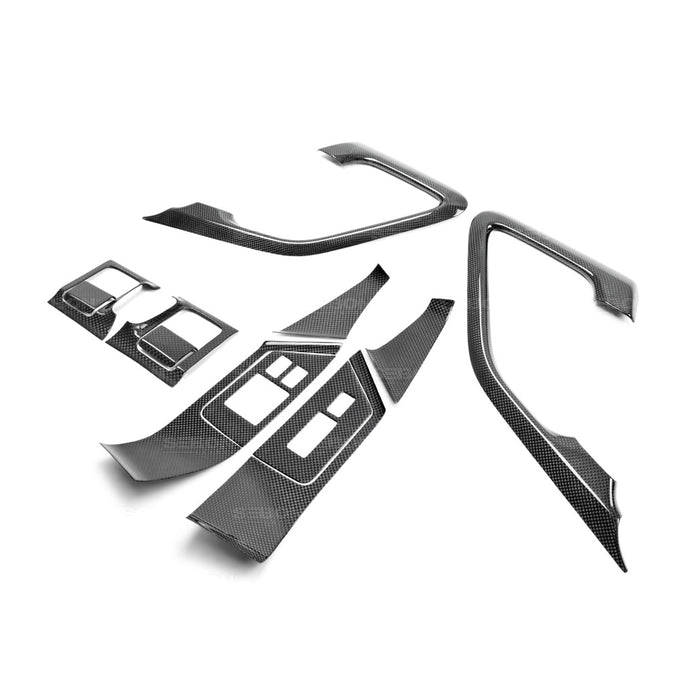 Carbon fiber interior door trim set <br> 2009-2014 Nissan GT-R