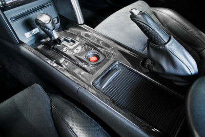 Carbon fiber center shifter bezel <br> 2009-2016 Nissan GT-R