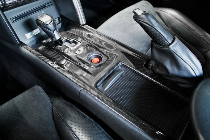 Carbon fiber center shifter bezel <br> 2009-2016 Nissan GT-R