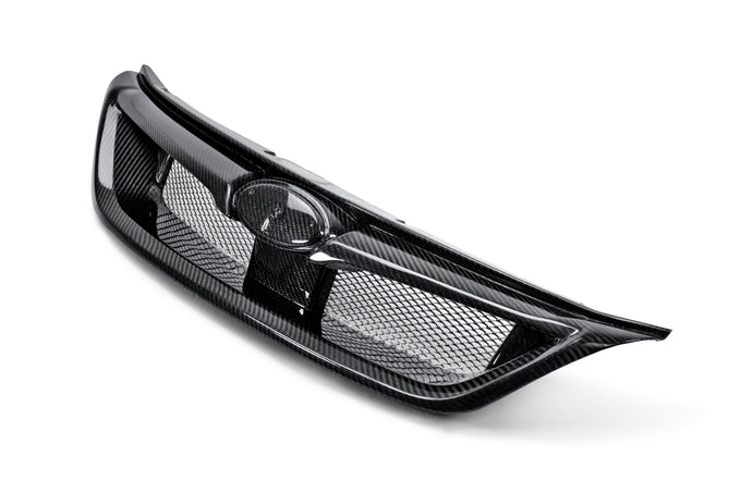 STI-style carbon fiber front grille <br> 2011-2014 Subaru WRX STi