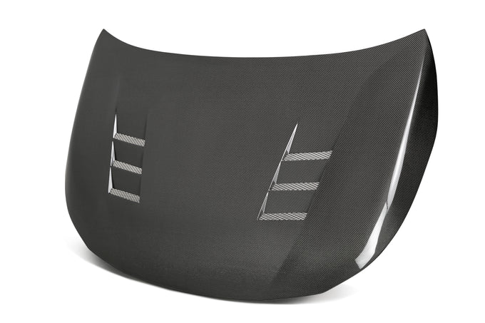 TS-style carbon fiber hood <br> 2019-2025 Toyota Corolla Hatchback