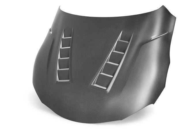 TS-style DRY Carbon Fiber hood <br> 2020-2026 Toyota GR Supra