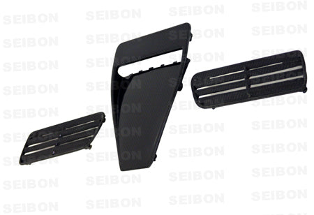 OEM-style carbon fiber hood scoop <br> 2008-2015 Mitsubishi Lancer EVO X