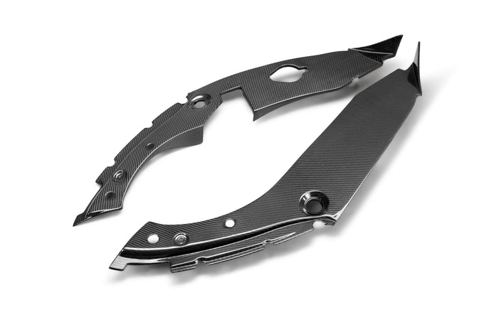 Carbon fiber under hood inner wing trim <br> 2017-2020 Honda Civic
