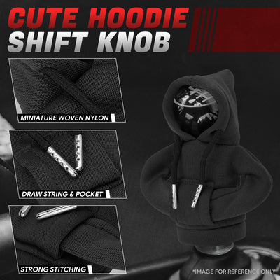 Black Hoodie Gear Shift Knob Cover <br> Universal