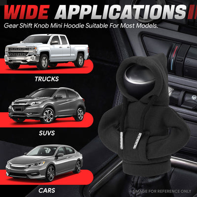 Black Hoodie Gear Shift Knob Cover <br> Universal