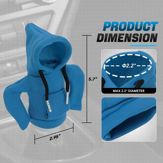 Blue Hoodie Gear Shift Knob Cover <br> Universal