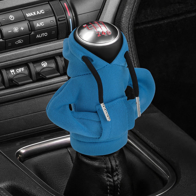 Blue Hoodie Gear Shift Knob Cover <br> Universal
