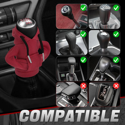 Red Hoodie Gear Shift Knob Cover <br> Universal