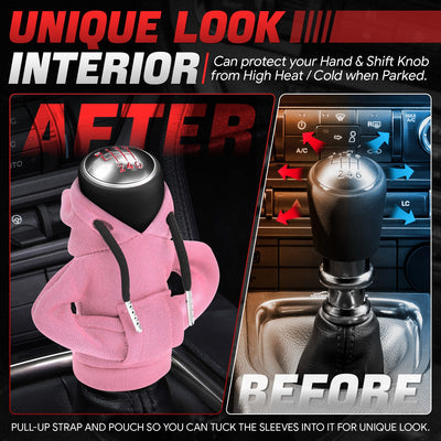 Pink Hoodie Gear Shift Knob Cover <br> Universal