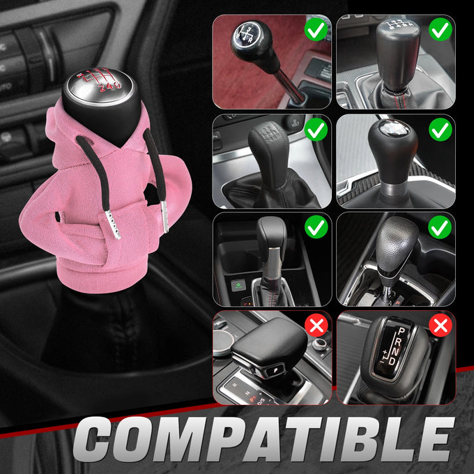 Pink Hoodie Gear Shift Knob Cover <br> Universal