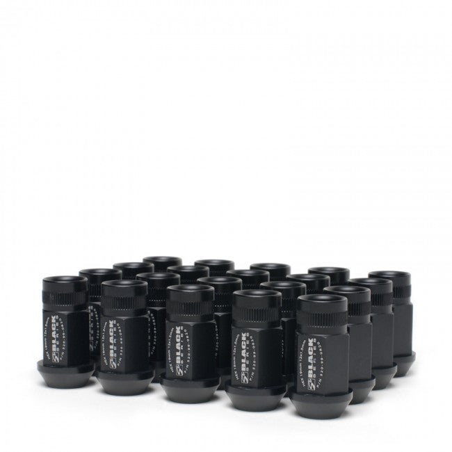 16 Pcs 12 x 1.5 Forged Lug Nut Set (Black Series) <br> Universal