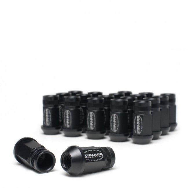 16 Pcs 12 x 1.5 Forged Lug Nut Set (Black Series) <br> Universal