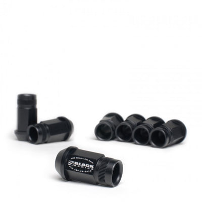 16 Pcs 12 x 1.5 Forged Lug Nut Set (Black Series) <br> Universal