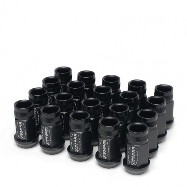 20 Pcs 12 x 1.5 Forged Lug Nut Set (Black Series) <br> Universal