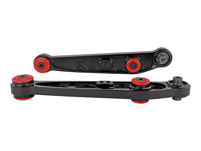 Alpha Series Rear Lower Control Arm Set - Black <br> 89-95 Honda Civic/CRX, 90-01 Acura Integra